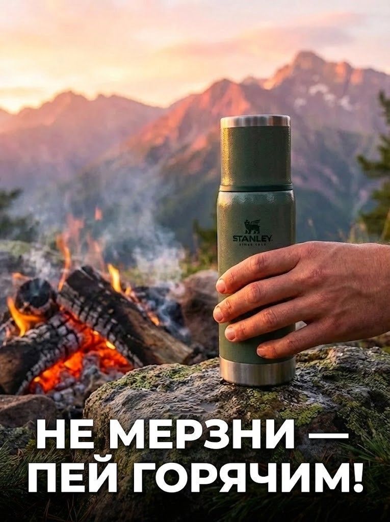 Термос STANLEY Adventure 10-10819-017 зеленый 1L с доставкой по России | BreadyФото 10