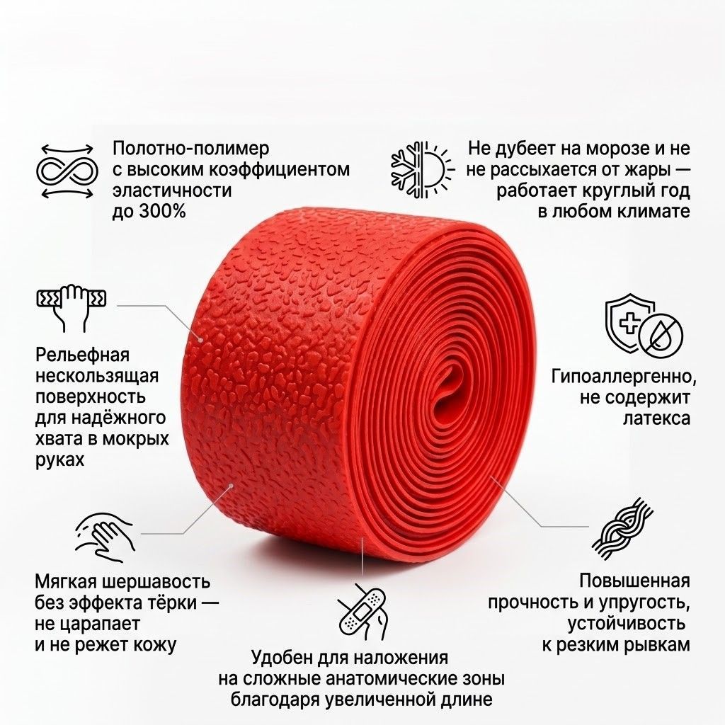 Жгут "Сухая Земля"  XL, 1,5 м (красный) с доставкой по России | BreadyФото 2
