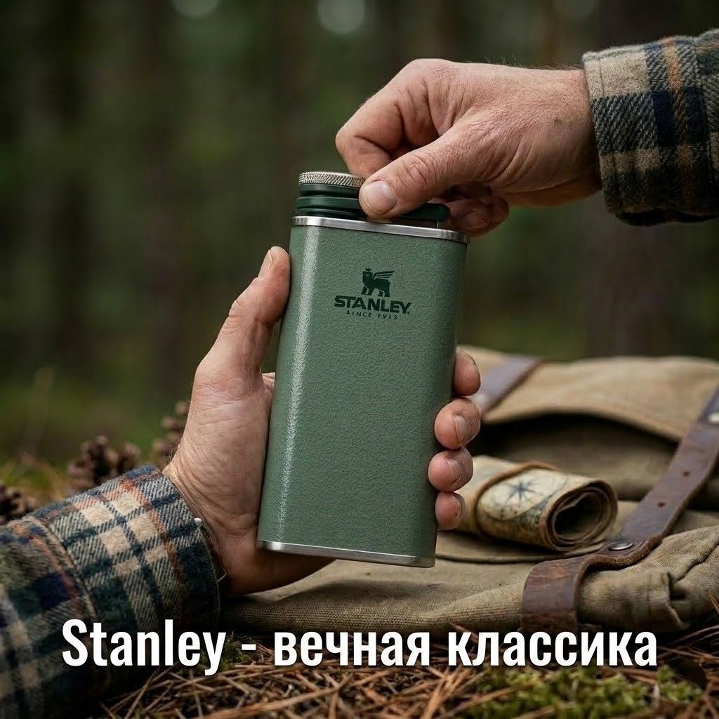 Фляга STANLEY Adventure Pre-party Flask 10-01695-034 темно-зеленая 148mL с доставкой по России | BreadyФото 4