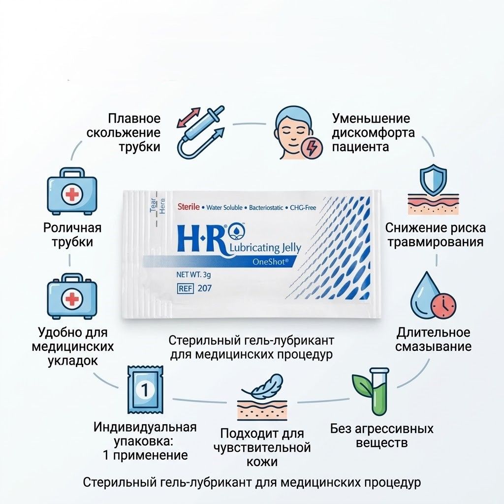 Гель-лубрикант HR Lubricating Jelly OneShot с доставкой по России | BreadyФото 1