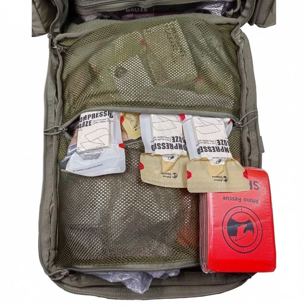 Аптечка рюкзак тактический с наполнением R40 Rhino Rescue 40 литров (олива) с доставкой по России | BreadyФото 2