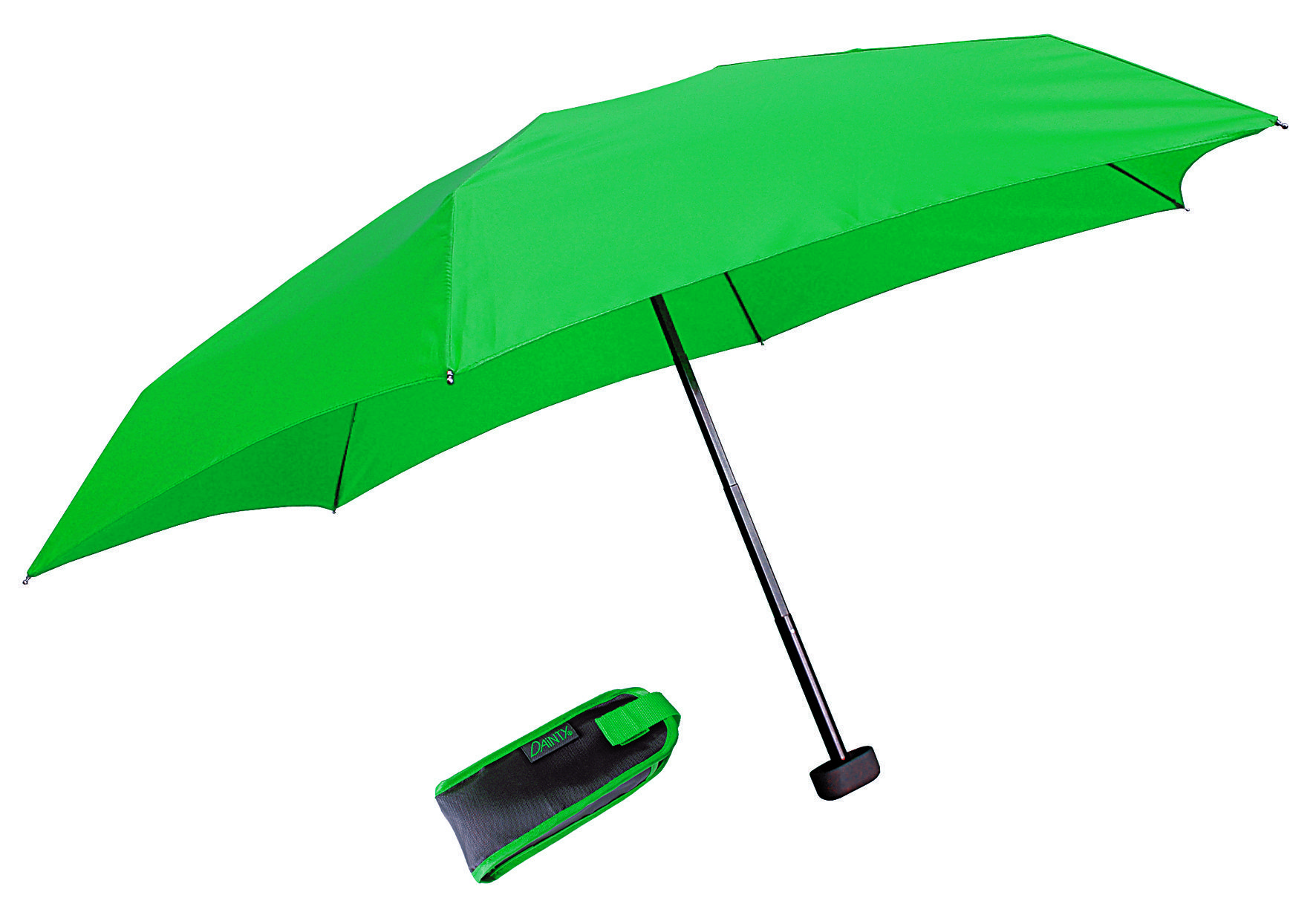 Зонт Dainty Green механический складной (цвет - зеленый) с доставкой по России и в Казахстан | Bready