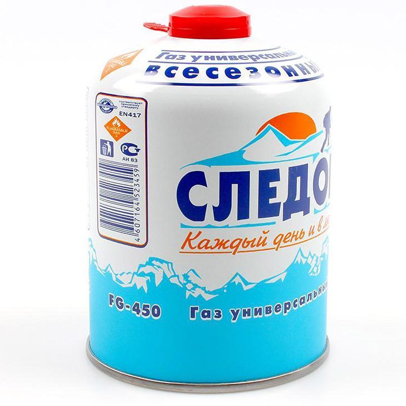 Баллон газовый "СЛЕДОПЫТ" 450 г резьбовой, всесезонный с доставкой по России | BreadyФото 0