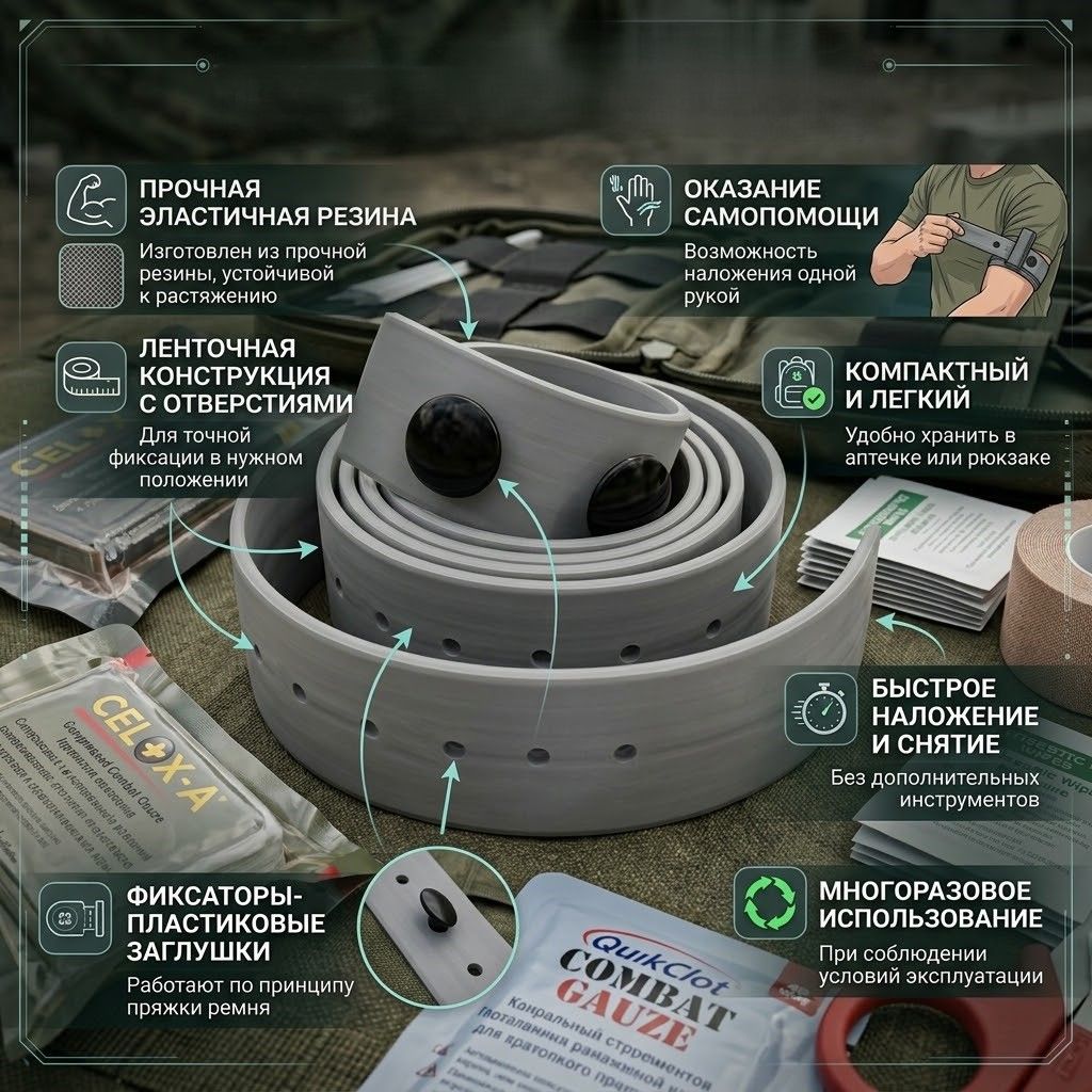 Жгут кровоостанавливающий Эсмарха ЧЕФИ (Беларусь) с доставкой по России | BreadyФото 1