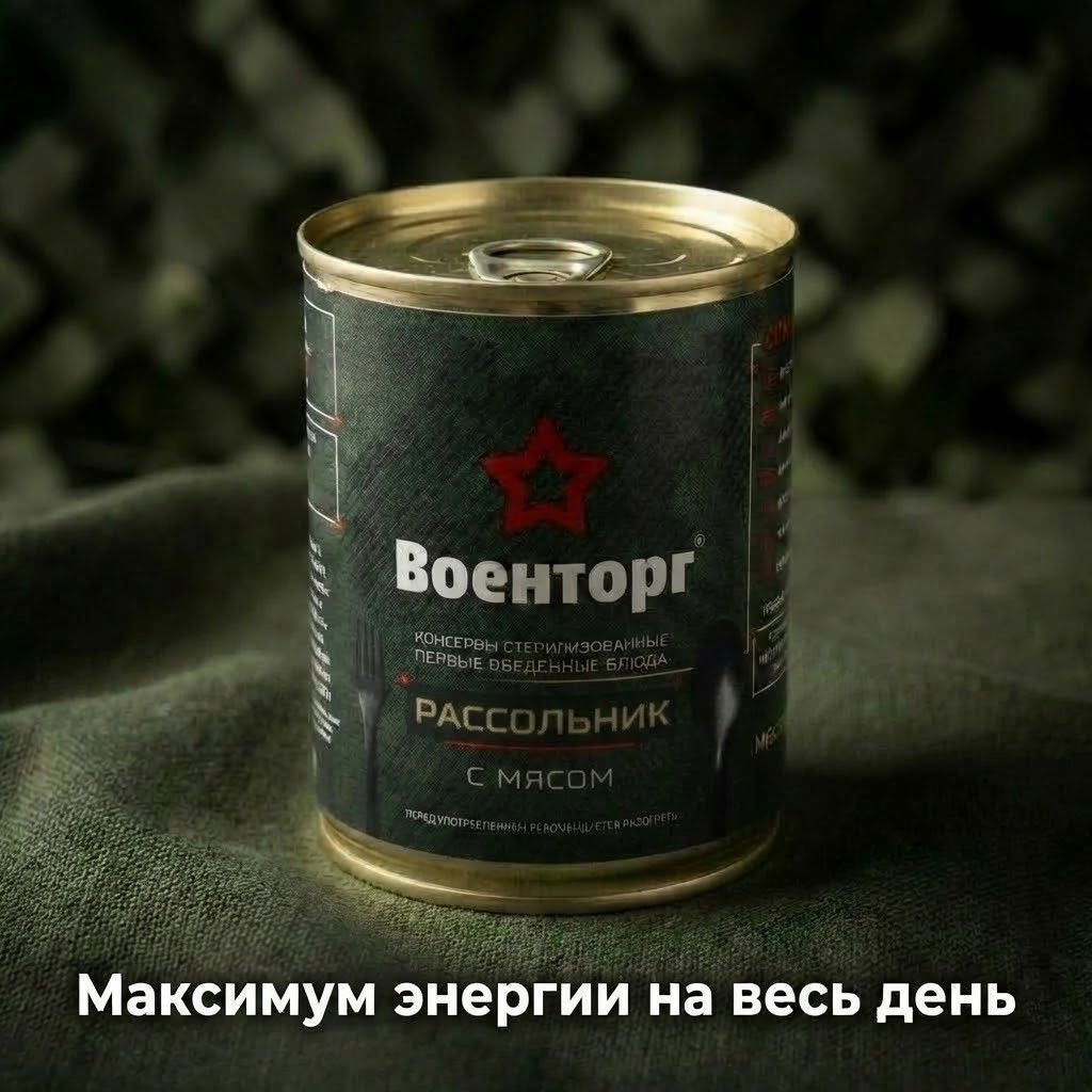 Рассольник с мясом, ж/б 9, 360 г (Военторг) с доставкой по России | BreadyФото 5