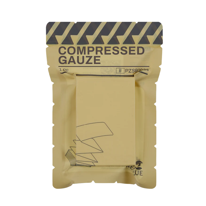 Видео Компрессионный бинт марлевая повязка RHINO Rescue Compressed Gauze с доставкой по России | Bready