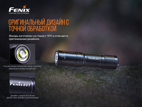 Фонарь Fenix E01 V2.0, синий с доставкой по России и в Казахстан | BreadyФото 6