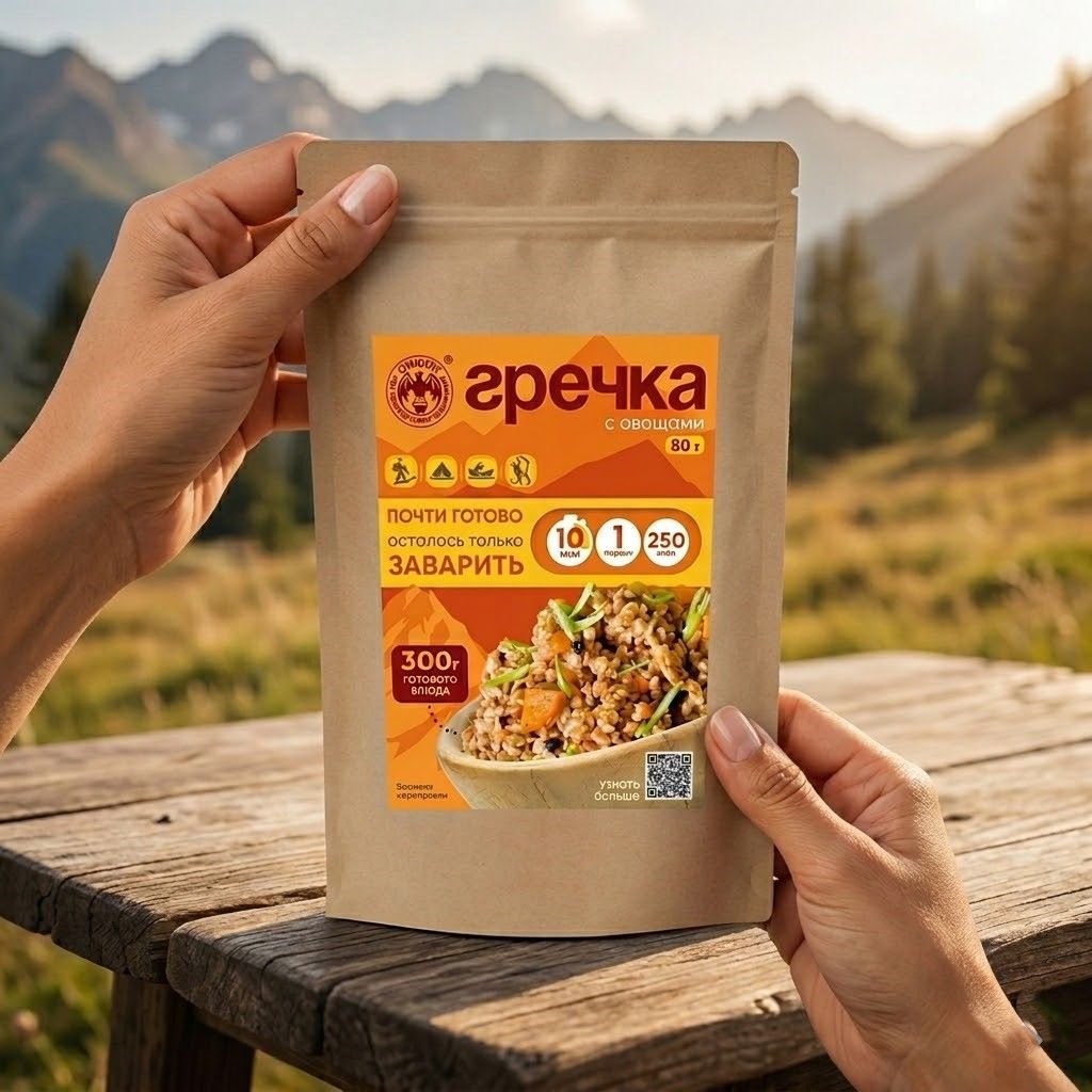 Гречка с овощами СПЕЦПИТ Крафт 80 гр. с доставкой по России | BreadyФото 3