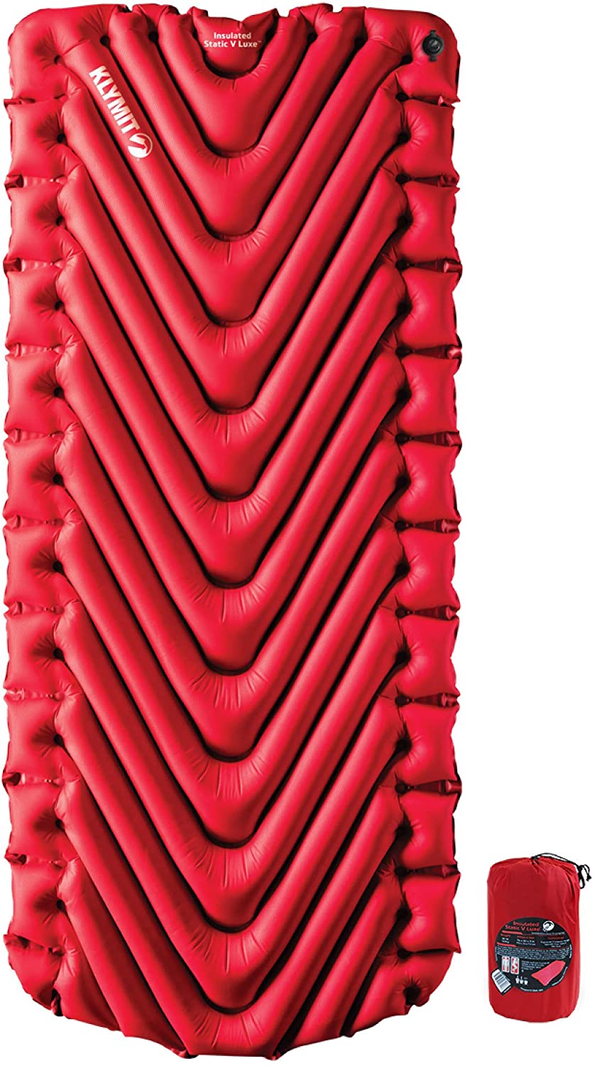 Надувной коврик KLYMIT Insulated Static V LUXE красный с доставкой по России и в Казахстан | BreadyФото 5