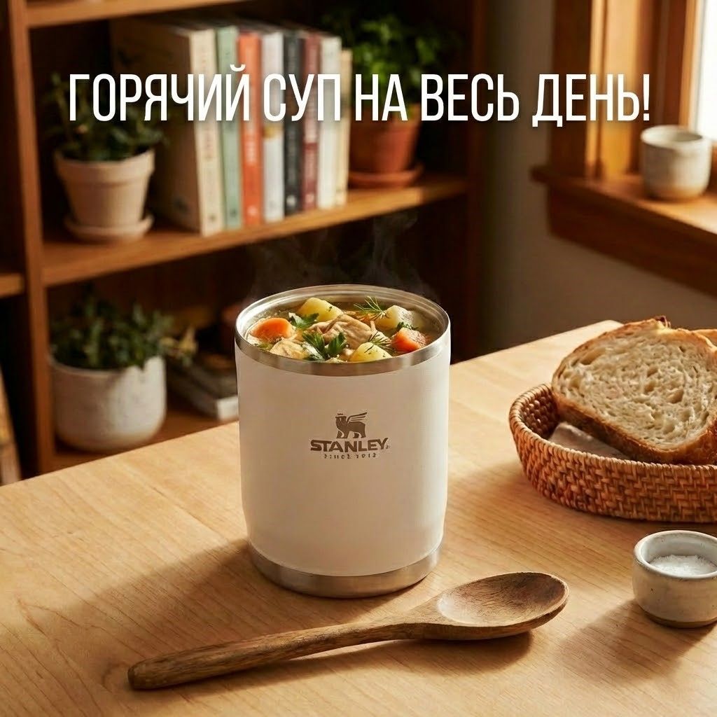 Термос для еды STANLEY ADVENTURE TO-GO FOOD JAR, белый,10-10836-013, 532 ml с доставкой по России | BreadyФото 4