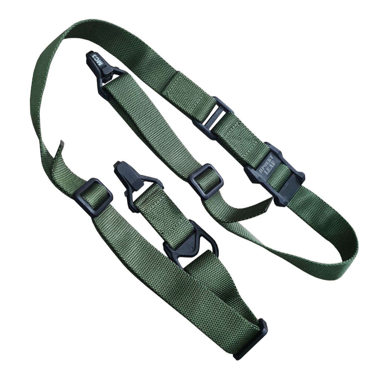 Оружейный ремень МС3 LEAF олива 1-2х точечный с доставкой по России | BreadyФото 0