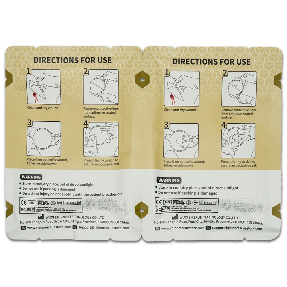 Окклюзионный пластырь вентилируемый RHINO Rescue CR-CS02 с доставкой по России | BreadyФото 5