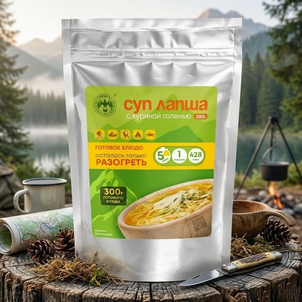Суп лапша с куриной голенью СПЕЦПИТ. с доставкой по России | BreadyФото 2