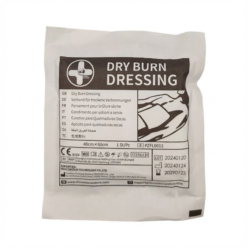 Сухая стерильная противоожоговая повязка 40х60 см. Dry Burn Dressing RHINO Rescue с доставкой по России | BreadyФото 0