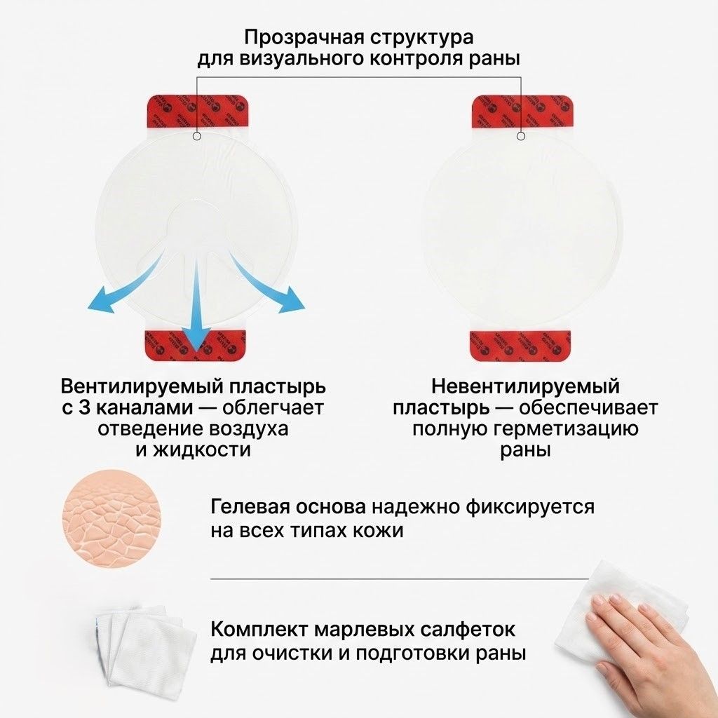 Комплект окклюзионных пластырей Rhino Rescue Chest Seal Twin Pack PZXF0045 с доставкой по России | BreadyФото 1