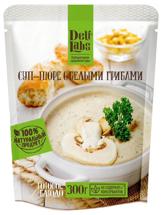 Суп-пюре с белыми грибами DeliLabs Делилабс 300 г с доставкой по России и в Казахстан | Bready