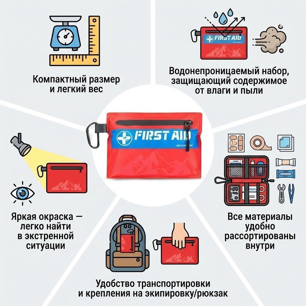 Набор первой помощи Waterproof firs aid kit Rhino Rescue с доставкой по России | BreadyФото 1