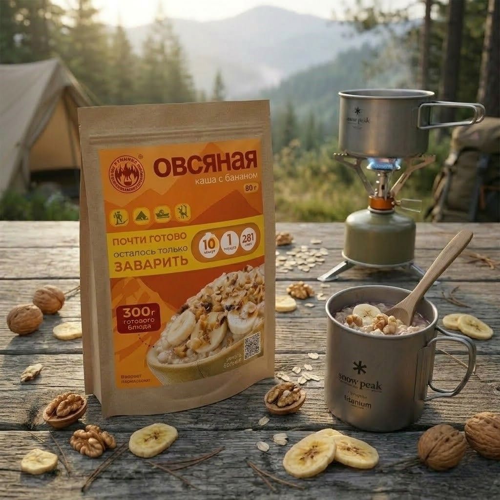 Овсяная каша с бананом СПЕЦПИТ Крафт 80 гр. с доставкой по России | BreadyФото 3