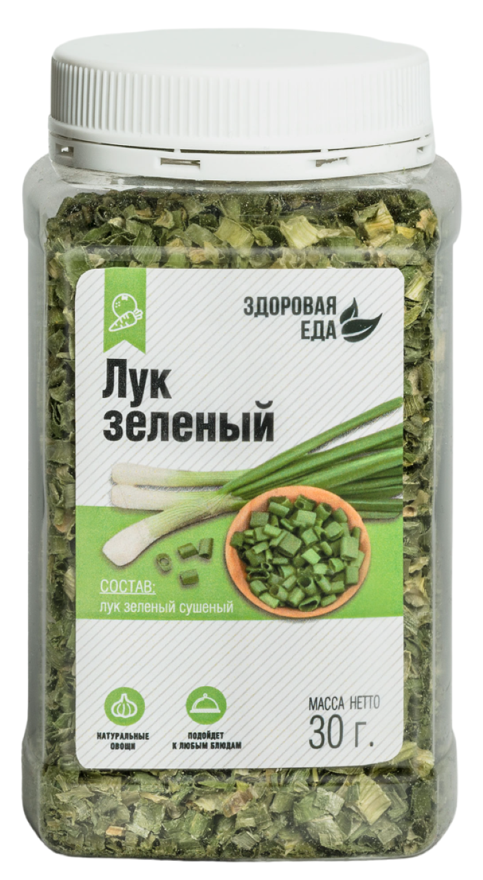 Зелень лука сушёная "Здоровая еда" в ПЭТ-банке 30 г с доставкой по России | BreadyФото 0