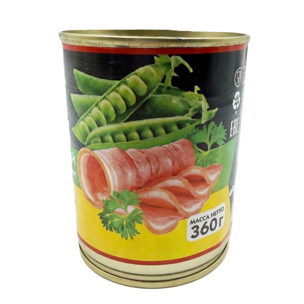 Суп гороховый с копченостями, ж/б 9, 360 г (Обеду час) с доставкой по России | BreadyФото 2