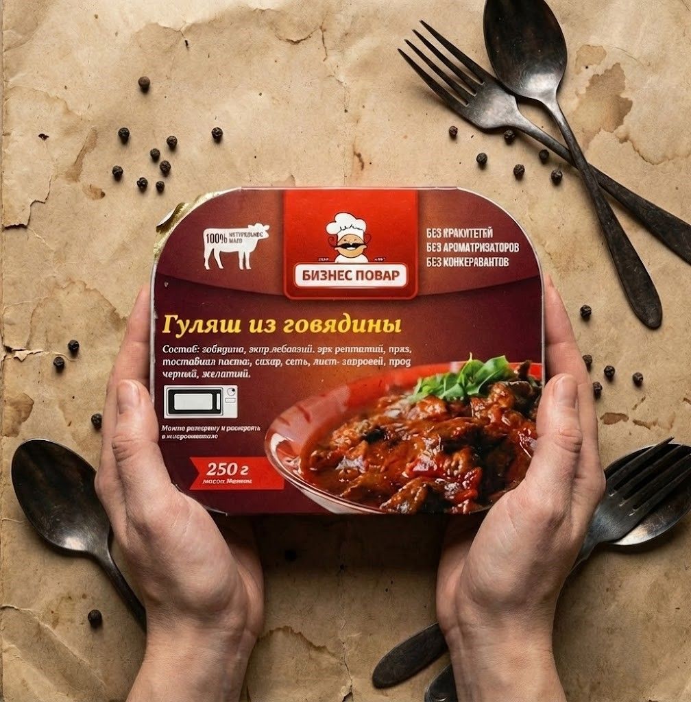 Гуляш из говядины Л4, 250 г (Бизнес Повар) с доставкой по России | BreadyФото 7