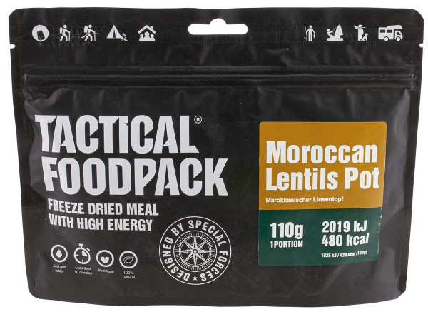 Марокканская запеканка с чечевицей Tactical Foodpack MOROCCAN LENTILS POT 110 г с доставкой по России и в Казахстан | Bready