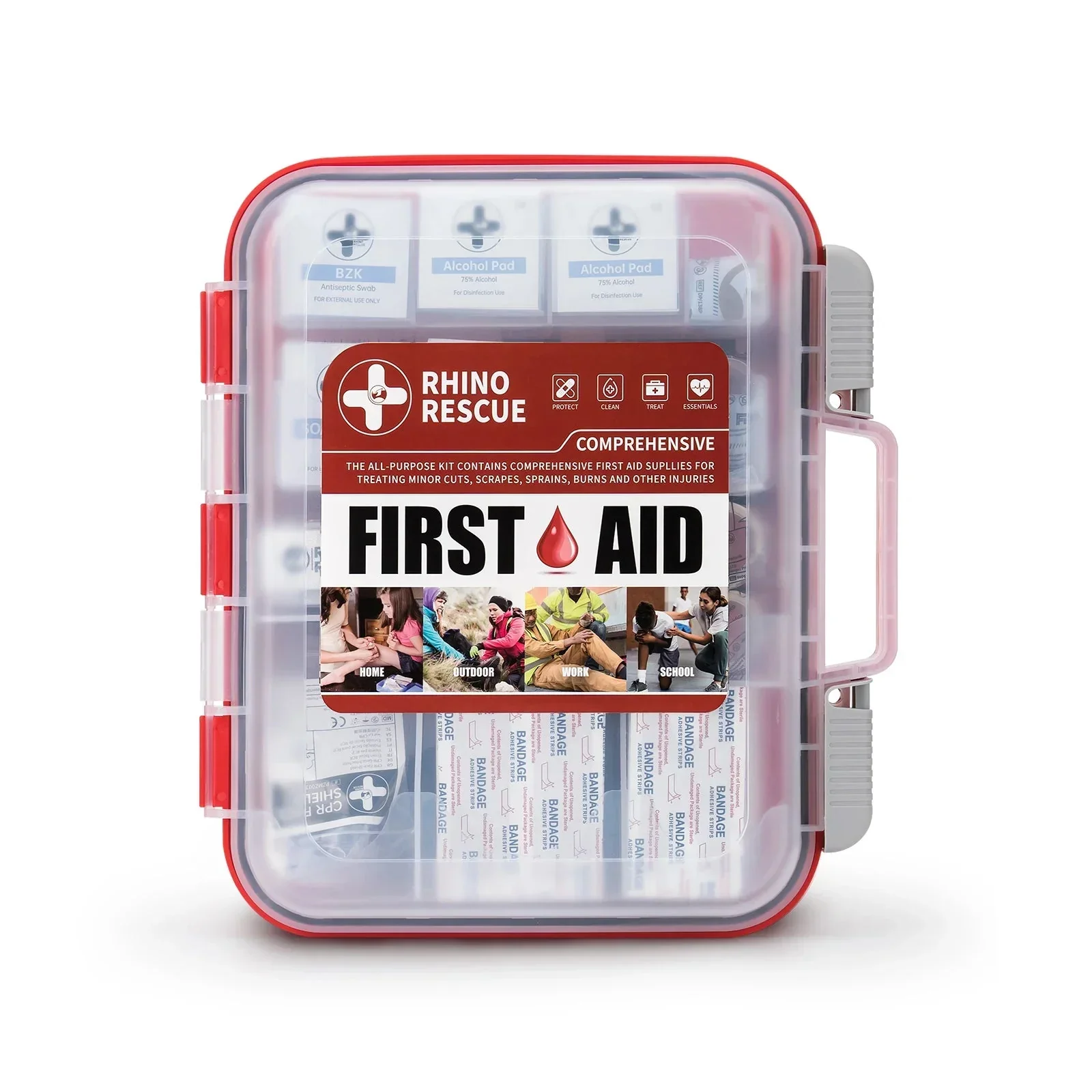 Набор первой медицинской помощи Rhino Rescue First Aid Kit CPIK0063 пластиковый кейс с доставкой по России | BreadyФото 0
