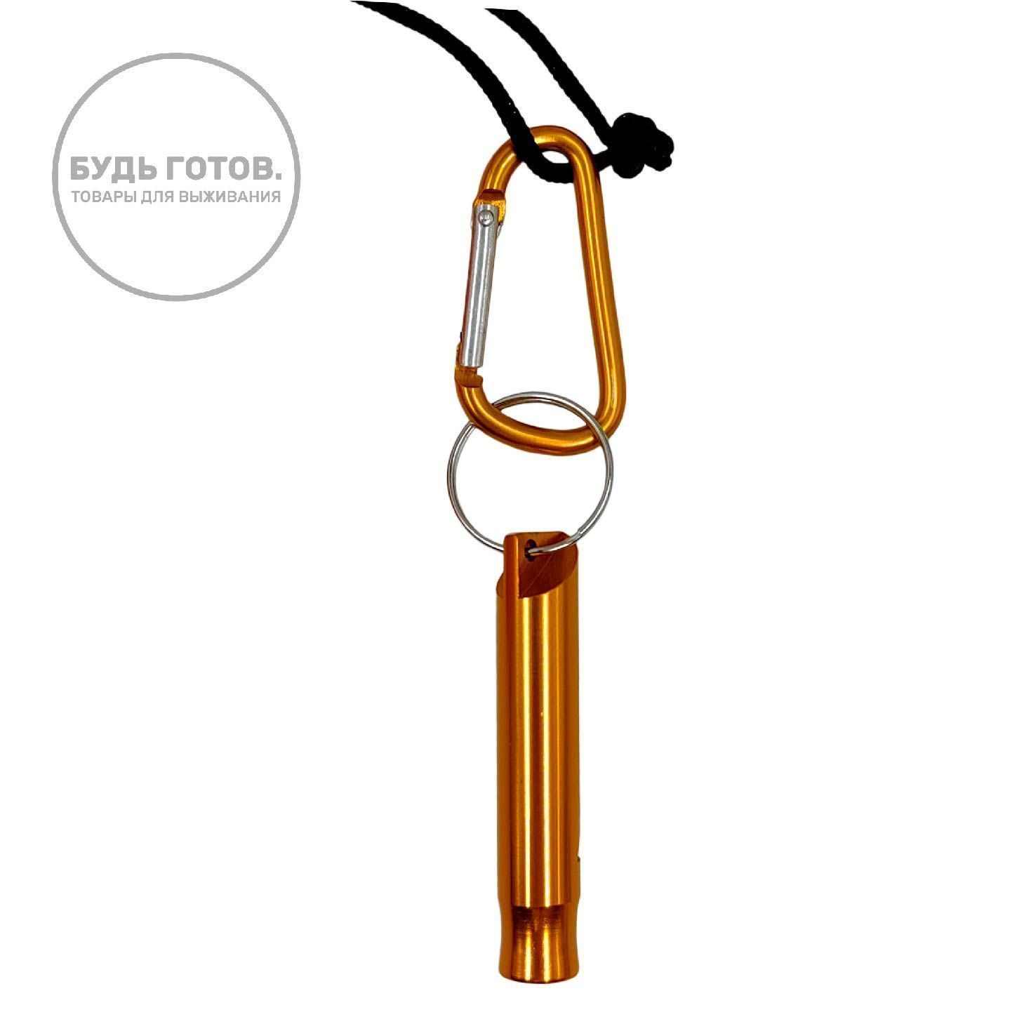 Спасательное термоодеяло-мешок изотермическое с карабином и свистком 90*210 мм (оранжевое) с доставкой по России | BreadyФото 5
