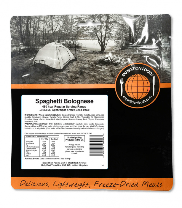 Спагетти болоньезе Expedition Foods SPAGHETTI BOLOGNESE 160 г с доставкой по России и в Казахстан | Bready