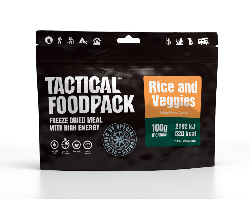 Рис с овощами Tactical Foodpack RICE and VEGGIES 100 г с доставкой по России и в Казахстан | BreadyФото 0