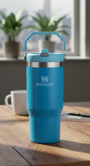 Стакан IceFlow Flip Straw Tumbler STANLEY, 887 ml,10-09993-391 (цвет голубой) с доставкой по России | BreadyФото 6