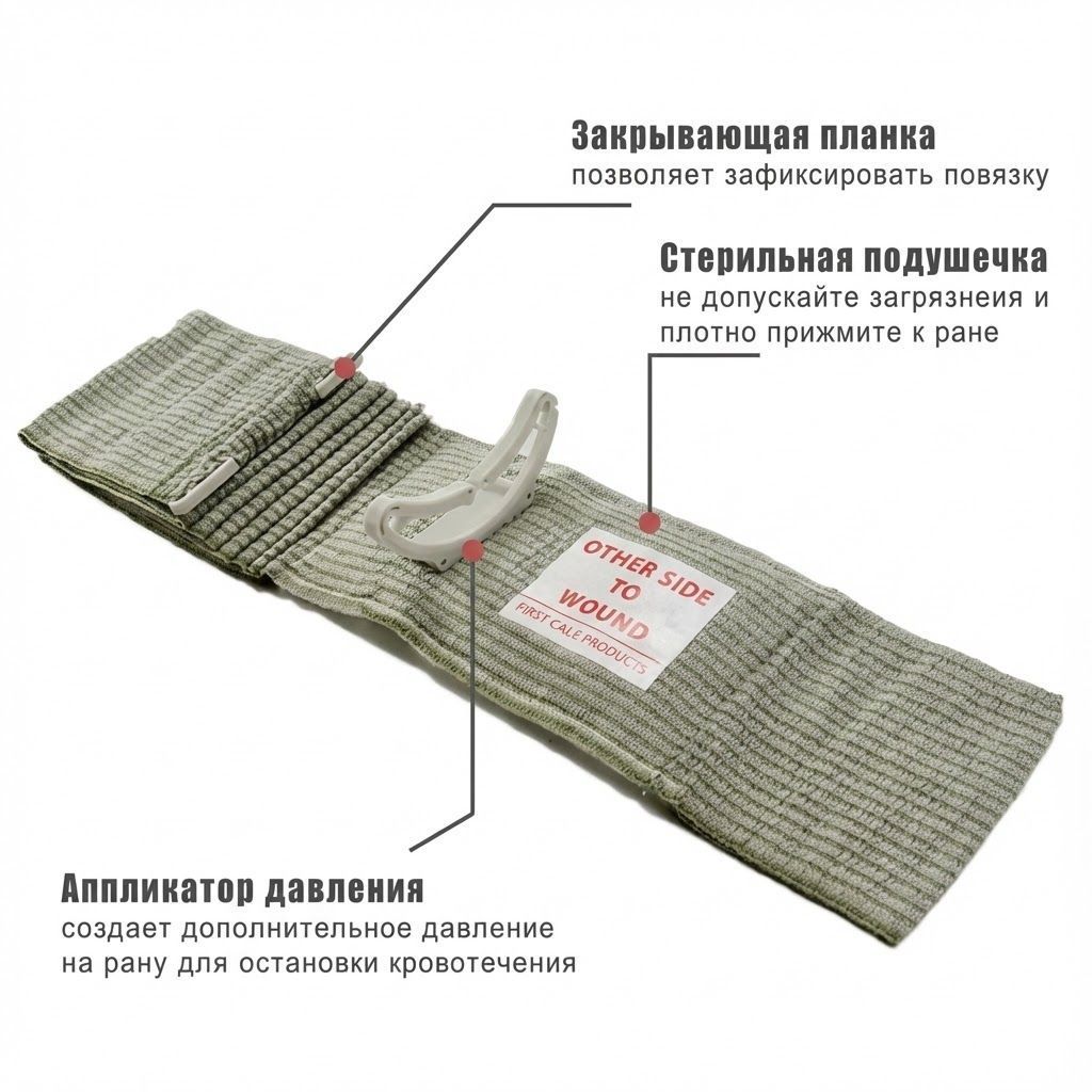 Компрессионный бандаж RHINO Rescue 6'' (с аппликатором давления, 1 подушка) PZBD0120 (дисконт) с доставкой по России | BreadyФото 6