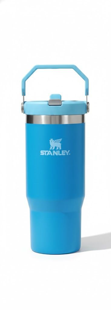 Стакан IceFlow Flip Straw Tumbler STANLEY, 887 ml,10-09993-391 (цвет голубой) с доставкой по России | BreadyФото 0