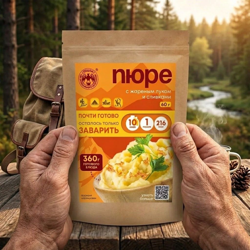 Картофельное пюре с жаренным луком и сливками СПЕЦПИТ Крафт 60 гр. с доставкой по России | BreadyФото 4