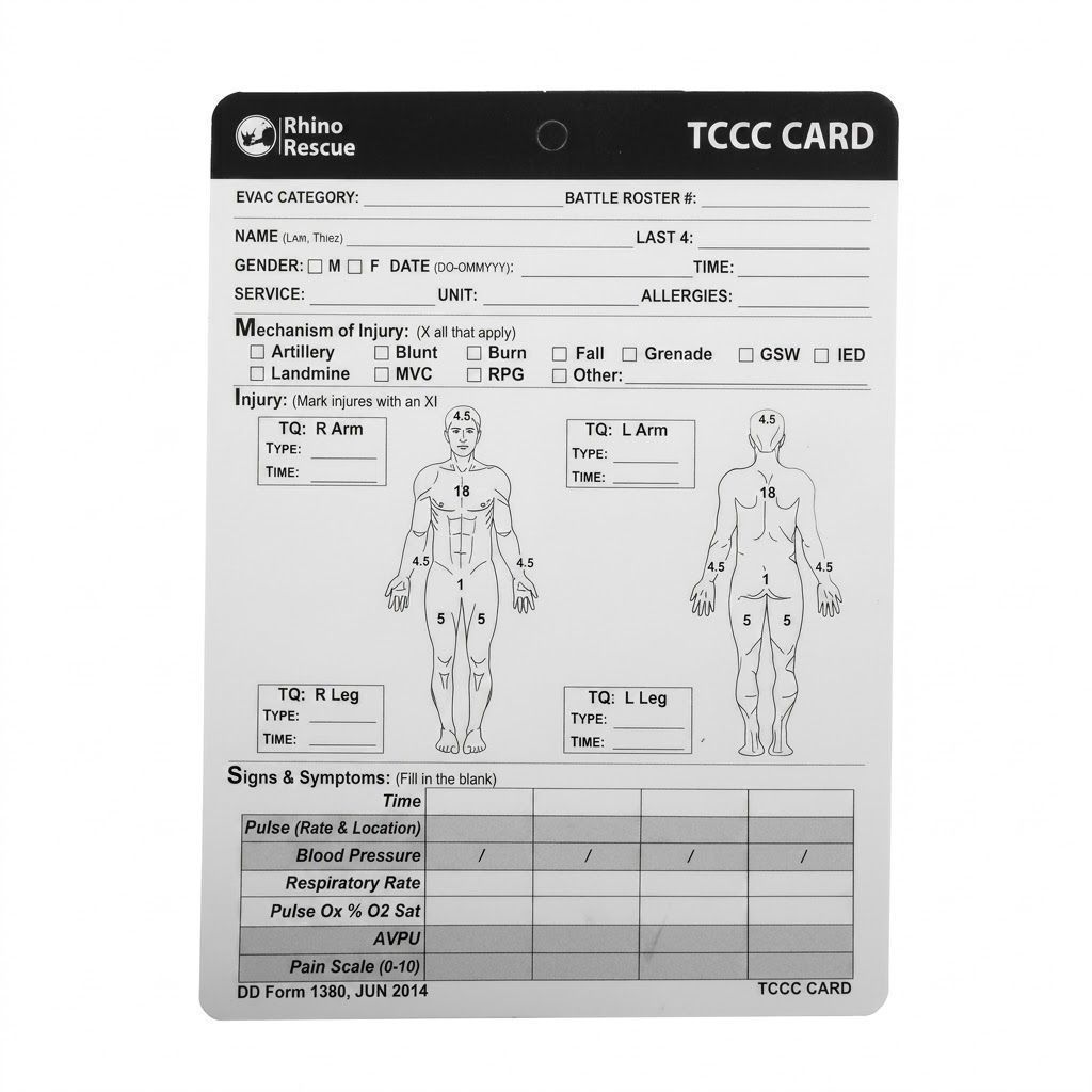 Карточка пострадавшего (Rhino Rescue) TCCC Card BCKZ0071 с доставкой по России | BreadyФото 0