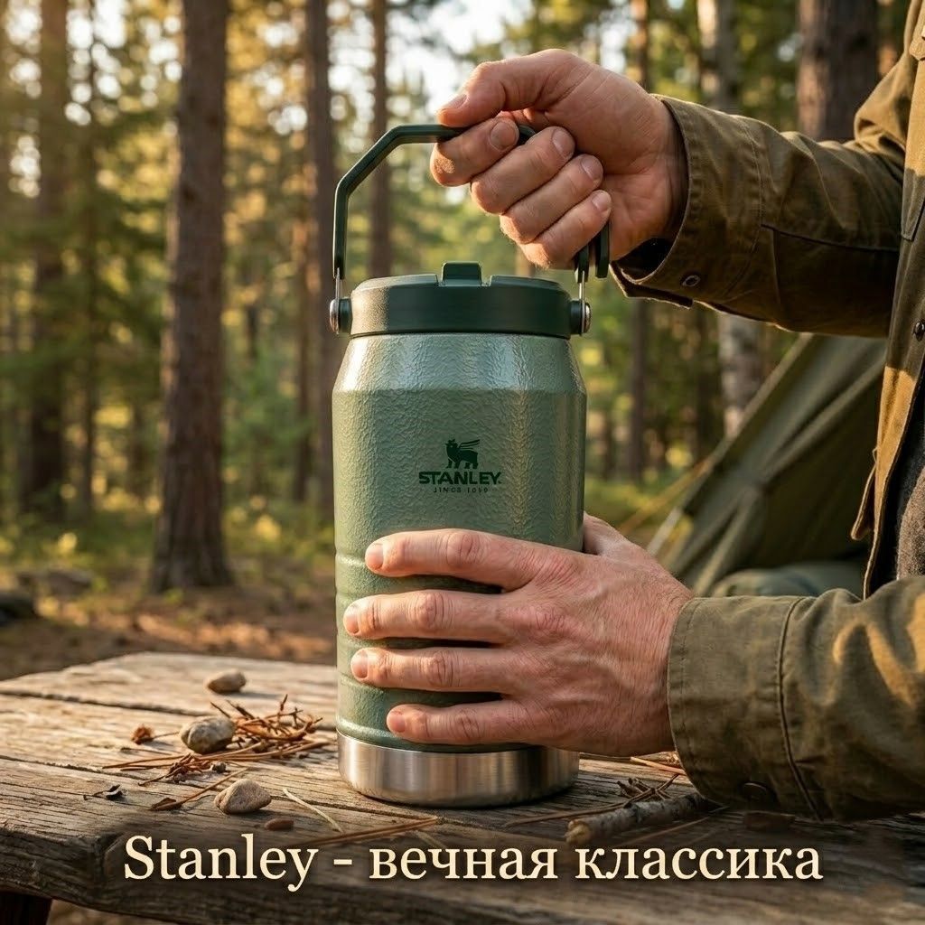 Вакуумный кувшин Stanley IceFlow Flip Straw Jug 1.9L (темно-зеленый), 10-09995-036 с доставкой по России | BreadyФото 4