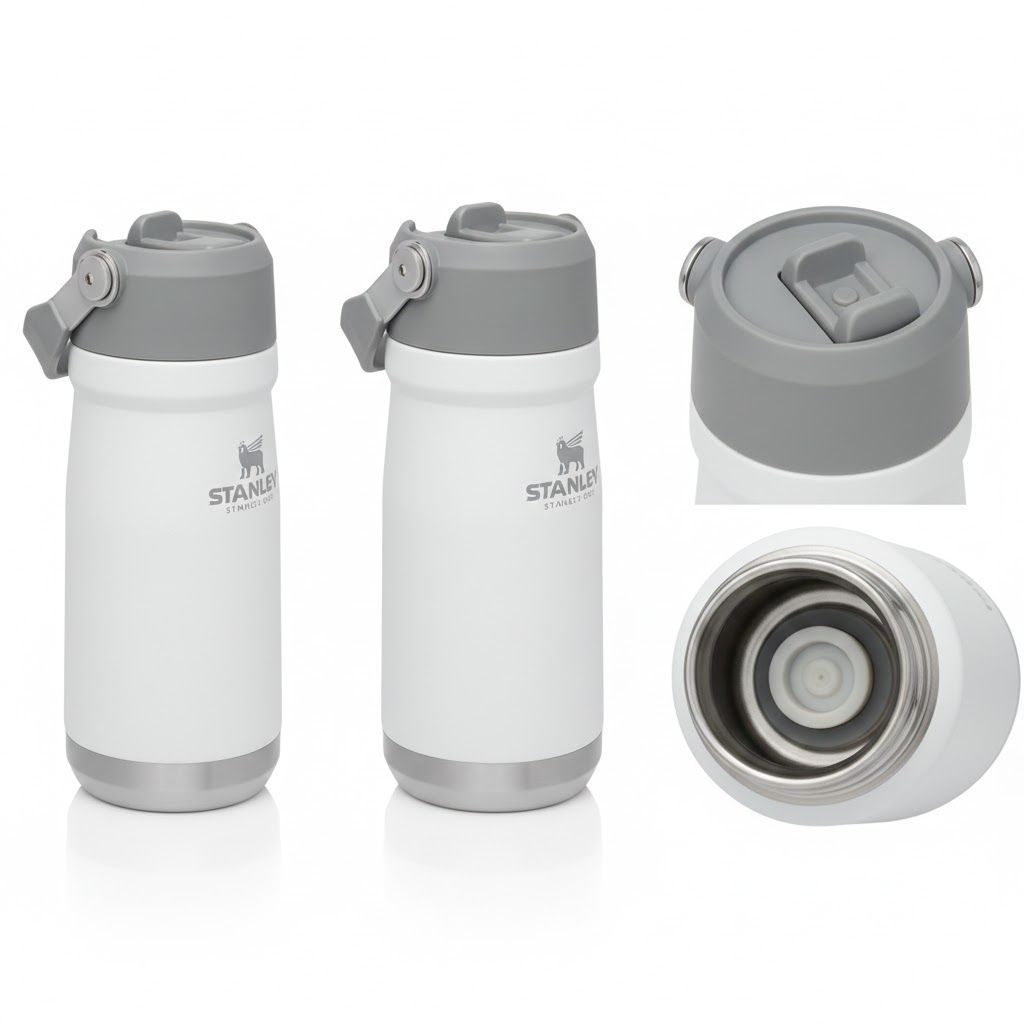 Термокружка STANLEY THE ICEFLOW™ FLIP STRAW WATER BOTTLE (белая), 500 ml, 10-09991-072 с доставкой по России | BreadyФото 1