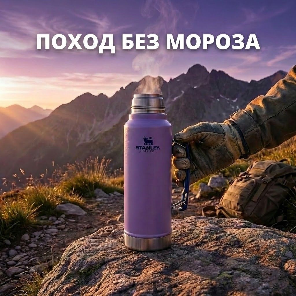 Термос STANLEY CLASSIC 10-12417-003 лавандовый,  1,4L с доставкой по России | BreadyФото 8