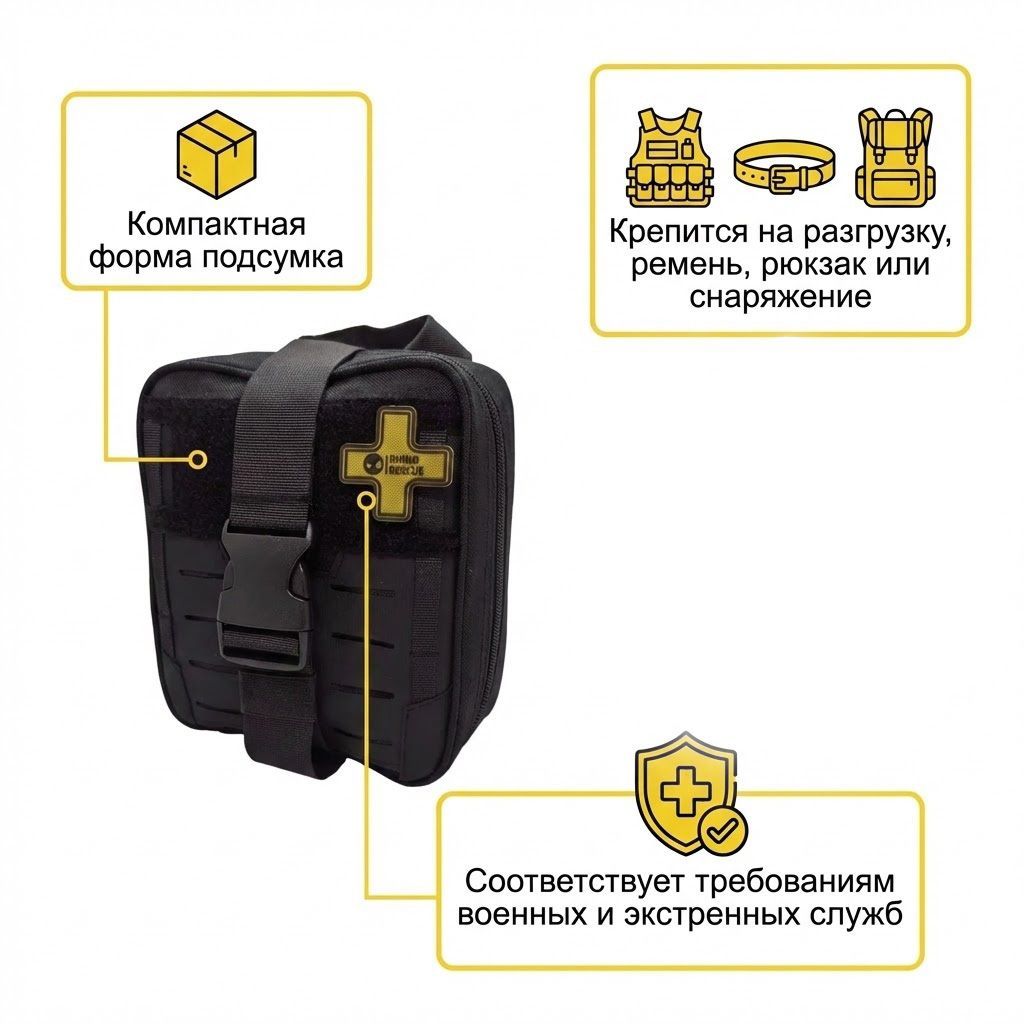 Тактическая аптечка CMS IFAK MINI HWMY0012 RHINO RESCUE с доставкой по России | BreadyФото 1