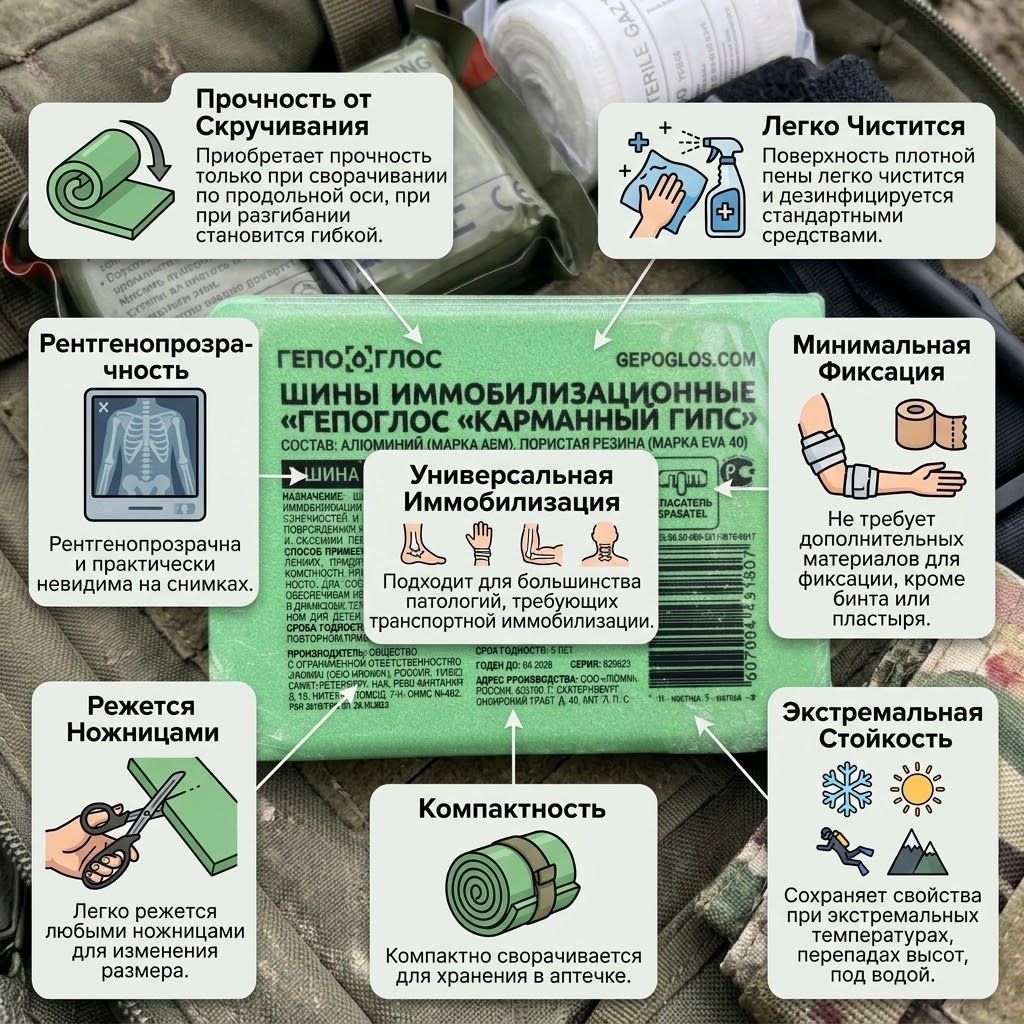 Шина компактная ГЕПОГЛОС 110х910 мм с доставкой по России | BreadyФото 1