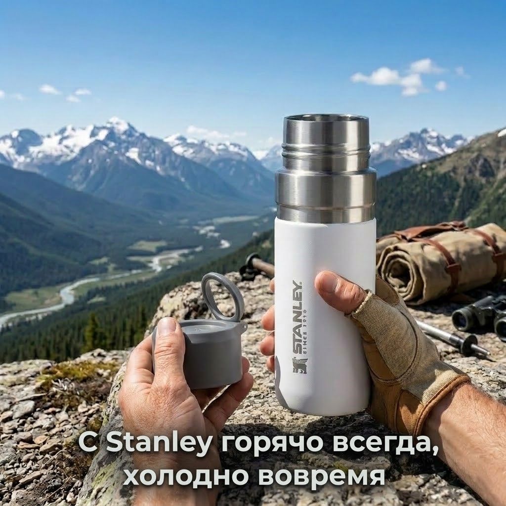 Термокружка Stanley Go Bottle 10-10124-003 белая 370mL с доставкой по России | BreadyФото 6