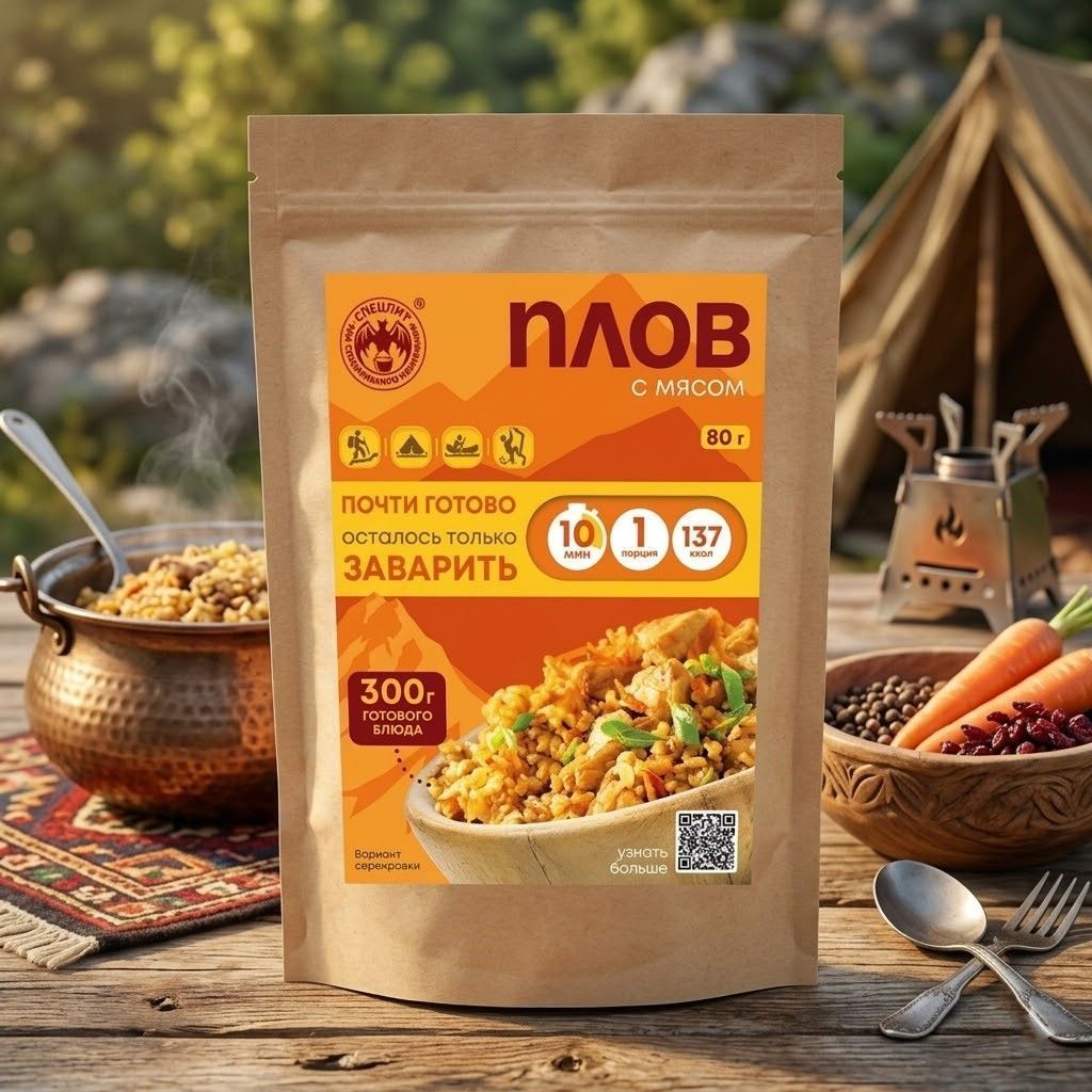 Плов с мясом СПЕЦПИТ Крафт 80 гр. с доставкой по России | BreadyФото 4