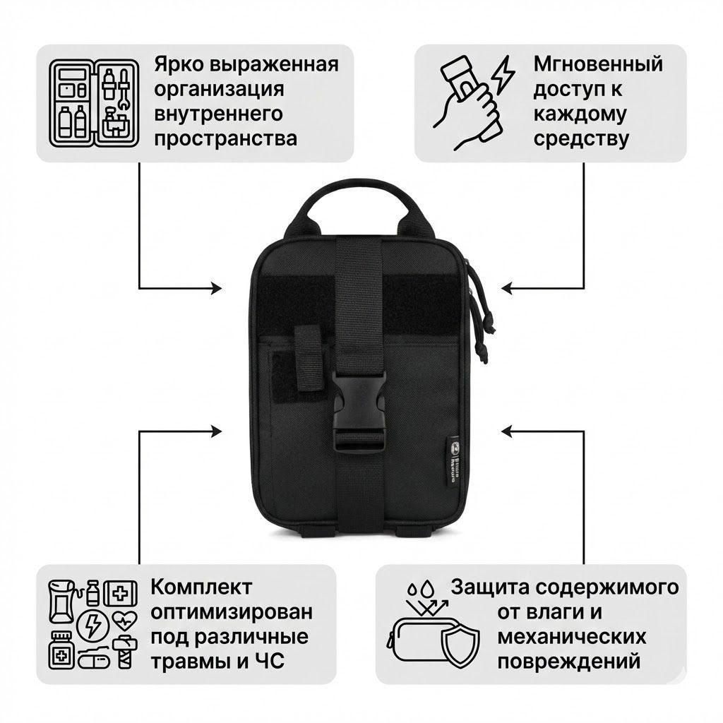 Тактическая аптечка Survival Trauma Kit-TMK IFAK RHINO RESCUE HWJB0060 с доставкой по России | BreadyФото 1