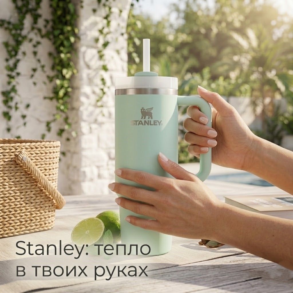 Термокружка STANLEY THE QUENCHER H2.0 FLOWSTATE TUMBLER 887 ml (морская пена seafoam), 10-11912-124 с доставкой по России | BreadyФото 3