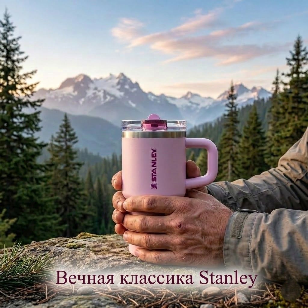 Термокружка STANLEY The Quencher ProTour Flip Straw Tumbler 591 ml (цветение вишни cherry blossom), 10-12980-012 с доставкой по России | BreadyФото 4