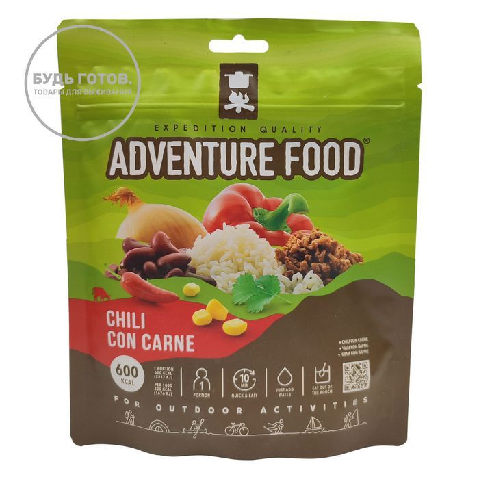 Мясо в соусе чили Adventure Food Chili con Carne 150 грамм с доставкой по России и в Казахстан | BreadyФото 0