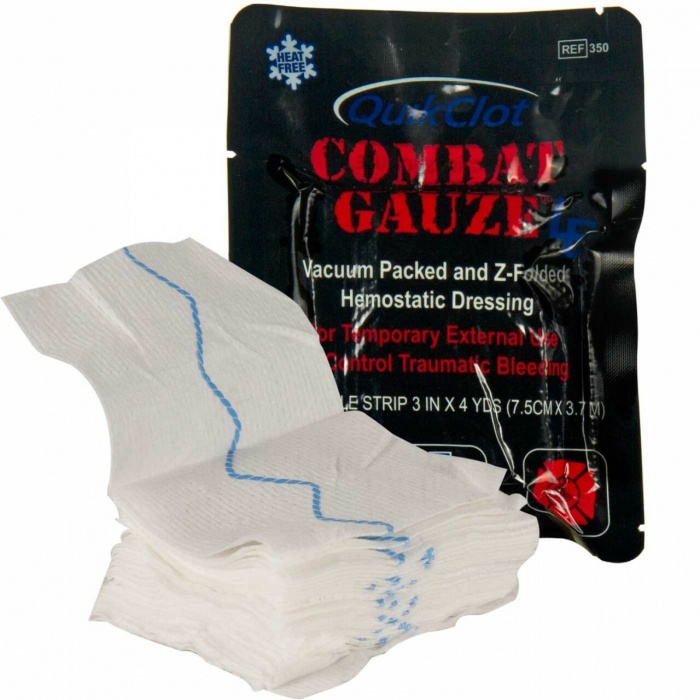 Бинт кровоостанавливающий QuikClot Combat Gauze Z-fold Tactical с доставкой по России и в Казахстан | Bready