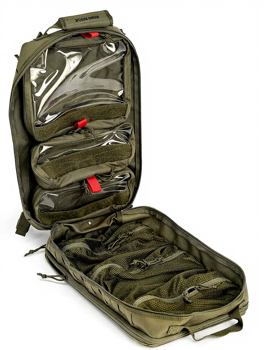 Аптечка рюкзак тактический без наполнения R9 RHINO Rescue (олива) с доставкой по России | BreadyФото 7