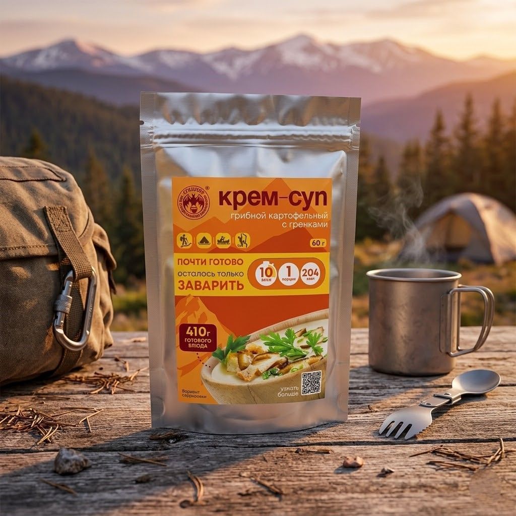 Крем-суп грибной с гренками СПЕЦПИТ 60 гр. с доставкой по России | BreadyФото 4