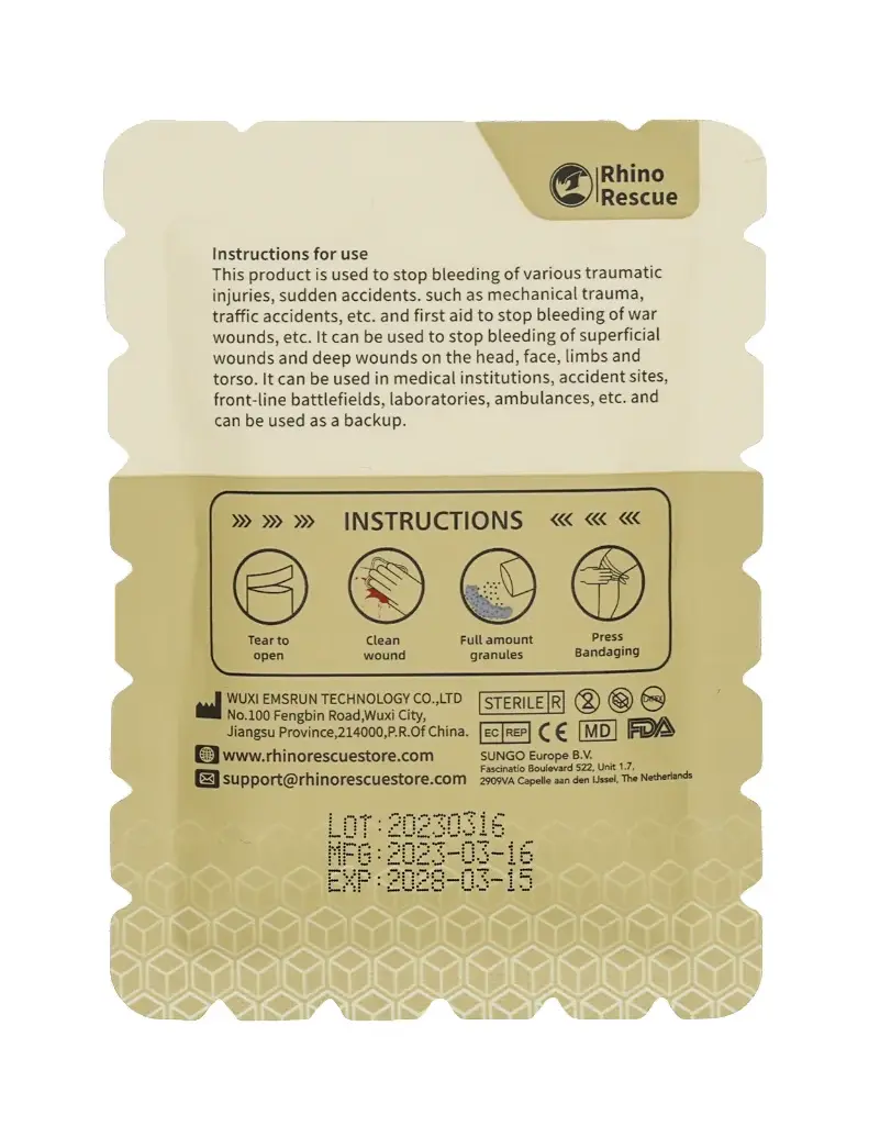 Видео Гранулы гемостатические хитозановые PZKJ0002 RHINO Rescue 6 гр. с доставкой по России | Bready